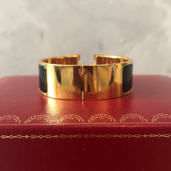 🧡SOLD🧡Hermes Clic Clac H Bracelet PM Wide Black - Picture 5 of 9